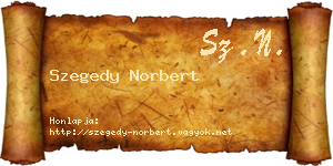 Szegedy Norbert névjegykártya
