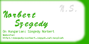 norbert szegedy business card